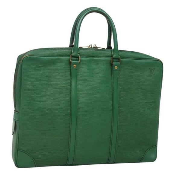 LOUIS VUITTON Epi Porte Documents Voyage Business Bag Green M54474 Auth - Picture 12 of 14
